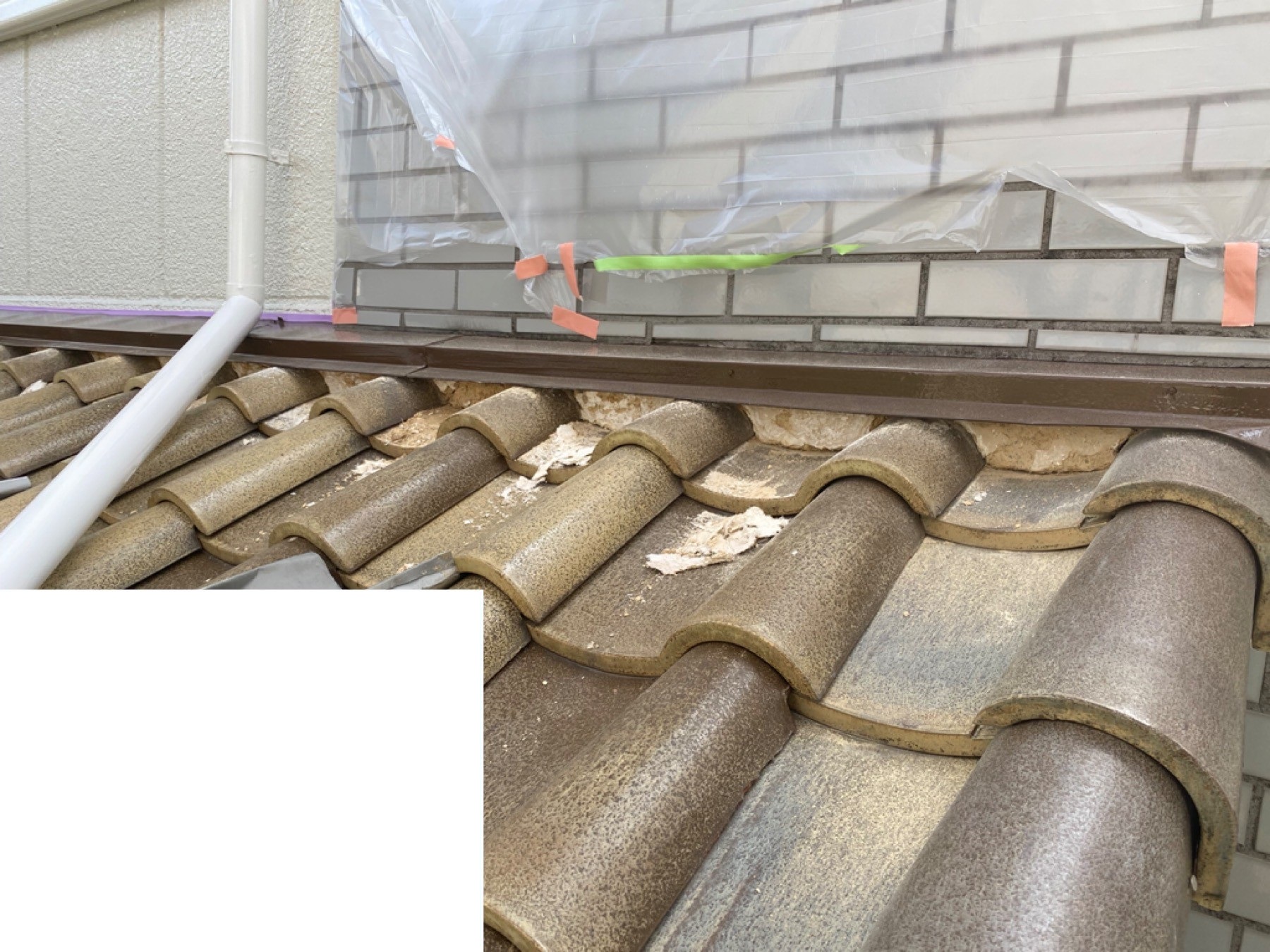 漆喰工事　施工中3